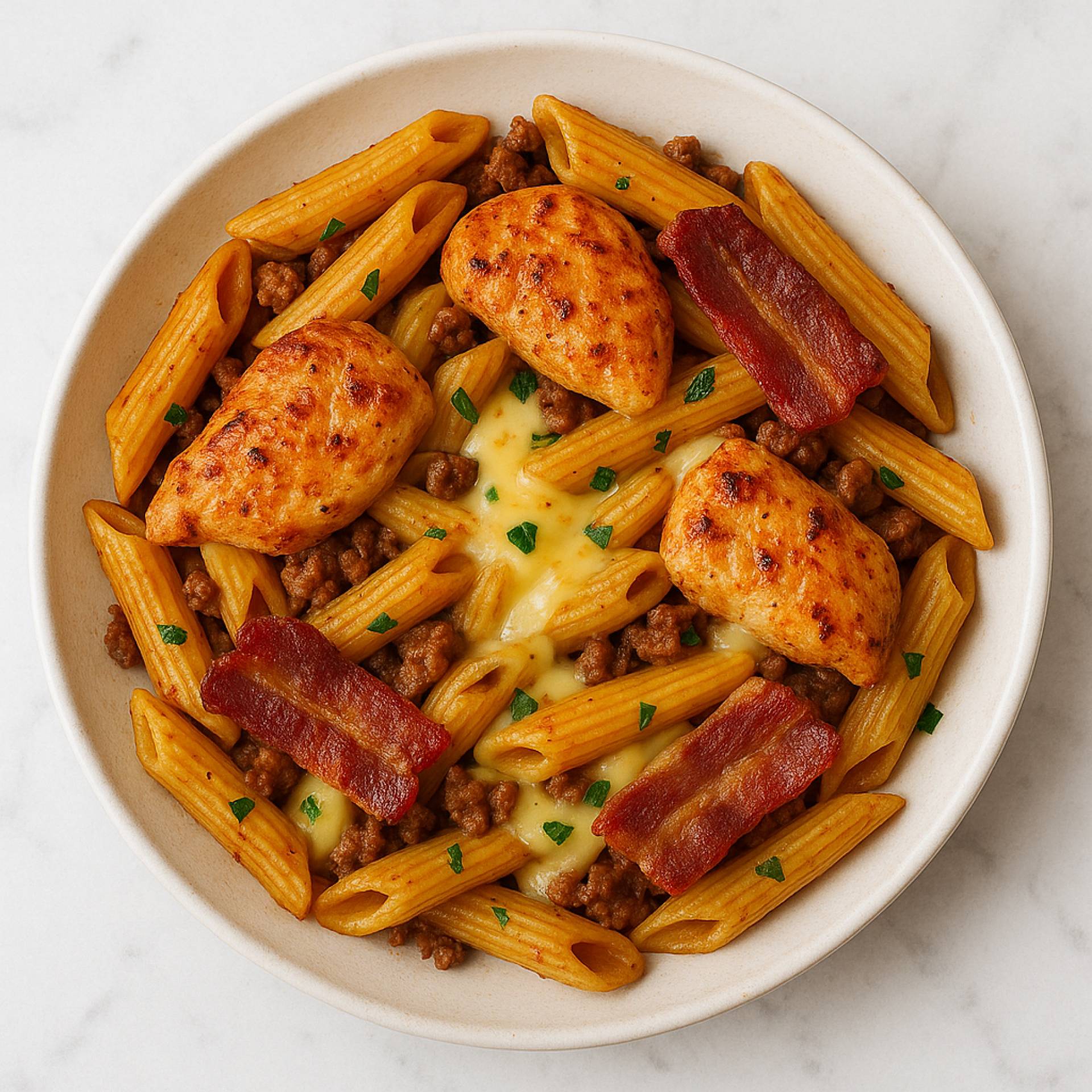 MEAT FEAST PENNE PASTA